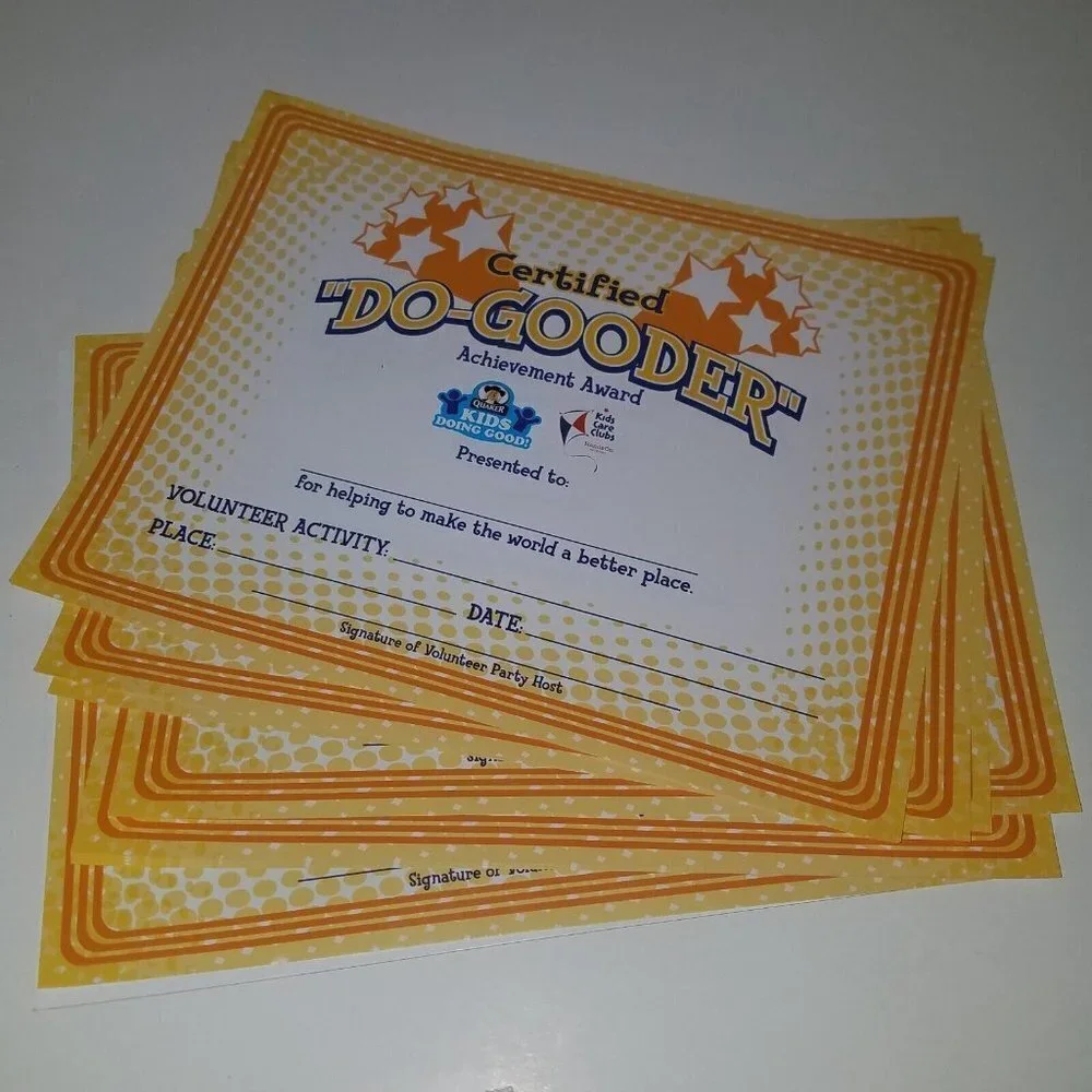 Quaker Kids Doing Good Party Supplies Favors Kit Bracelets Certificates Tattoos